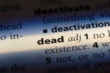 bir sözlüğü'ndeki ölü sözcüğü. ölü kavramı