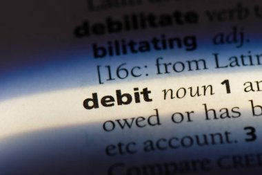 bir sözlüğü'ndeki borç sözcüğü. Banka kavramı