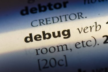 bir sözlüğü'ndeki sözcüğü hata ayıklama. hata ayıklama kavramı