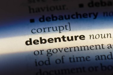 debenture sözcük sözlüğe. debenture kavramı