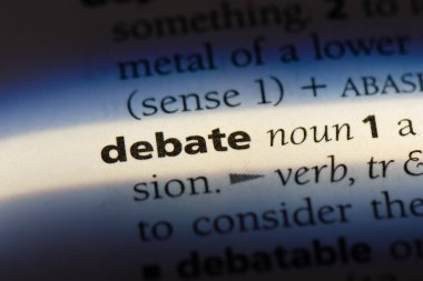 tartışma Word'de bir sözlük. tartışma kavramı