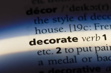 bir sözlüğü'ndeki sözcüğü süsleyin. kavram süslemeleri