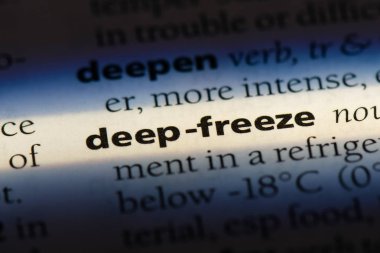 derin dondurucu Word'de bir sözlük. derin dondurucu konsepti
