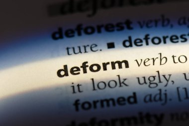 bir sözlüğü'ndeki sözcüğü delmeyin. kavram deforme