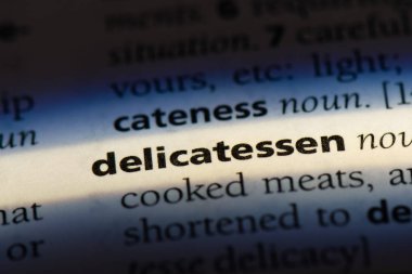 Şarküteri Word'de bir sözlük. Şarküteri kavramı