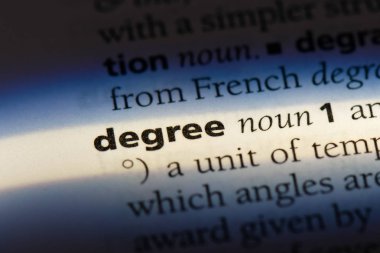 bir sözlüğü'ndeki derecesi sözcüğü. derecesi kavramı