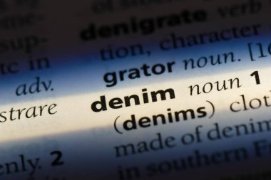Denim Word'de bir sözlük. kot kavramı