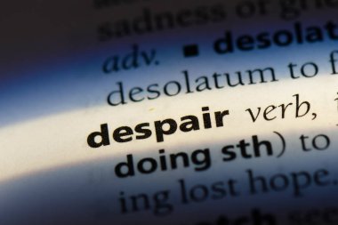 umutsuzluk Word'de bir sözlük. umutsuzluk kavramı