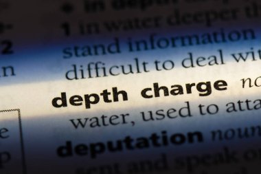 derinlik şarj Word'de bir sözlük. derinlik şarj konsepti