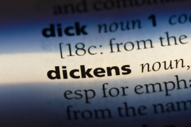 Dickens Word'de bir sözlük. Dickens kavramı