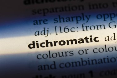 dichromatic tek kelimeyle bir sözlük. dichromatic kavramı
