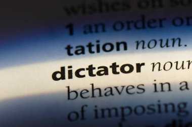 diktatör Word'de bir sözlük. diktatör kavramı