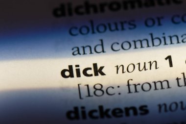 dick word in a dictionary. dick concept
