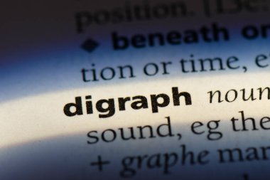 bir sözlüğü'ndeki digraph sözcüğü. digraph kavramı