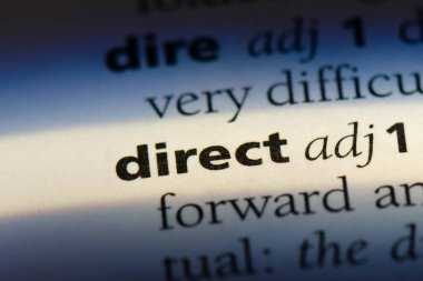 bir sözlük doğrudan Word'de. doğrudan kavramı