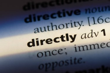 doğrudan Word'de bir sözlük. doğrudan kavramı