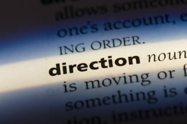 Yön Word'de bir sözlük. yön kavramı