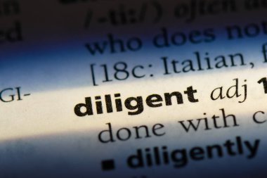 çalışkan tek kelimeyle bir sözlük. çalışkan kavramı