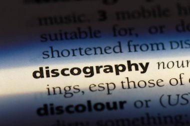 diskografisi Word'de bir sözlük. diskografisi kavramı