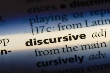 bir sözlüğü'ndeki söylemsel sözcüğü. söylemsel kavramı