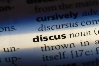 Discus Word'de bir sözlük. Discus kavramı