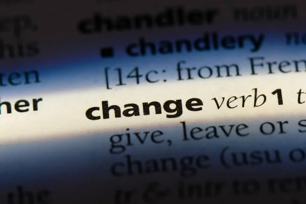 change word in a dictionary. change concept