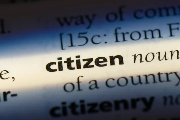 Πολίτης Λέξη Ένα Λεξικό Έννοια Του Πολίτη — Φωτογραφία Αρχείου