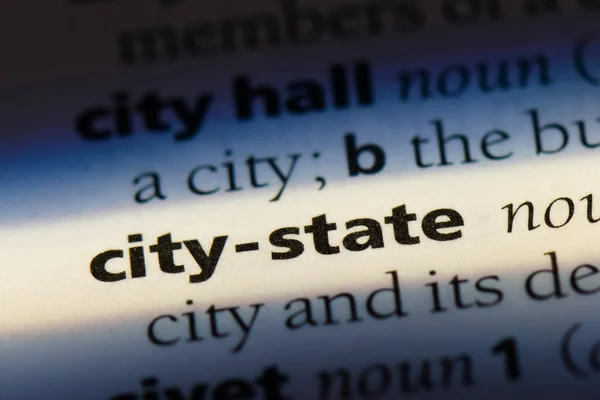 Stadsstaten Ord Ordbok Stadsstaten Koncept — Stockfoto