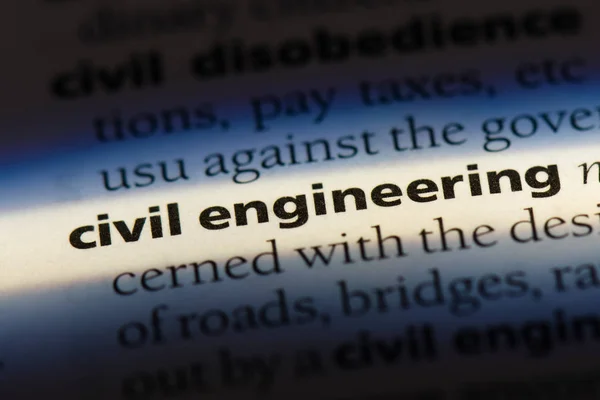 civil engineering word in a dictionary. civil engineering concept