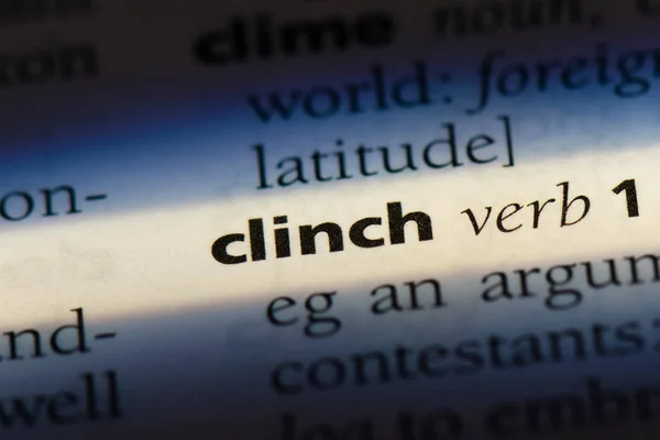 Clinch Word Dictionary Clinch Concept — Stock Photo, Image
