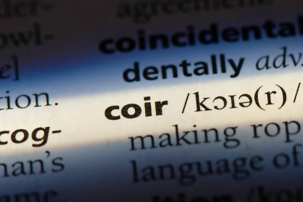 Coir Word Dictionary Coir Concept — Stock Photo, Image