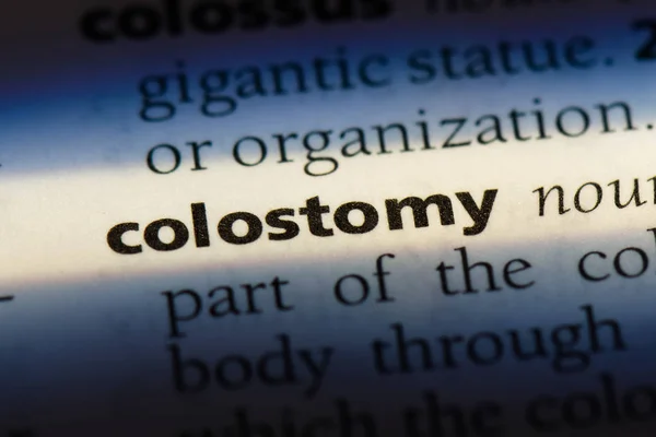 Palabra Colostomía Diccionario Concepto Colostomía — Foto de Stock