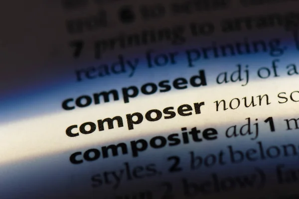 単語を辞書で作曲家 作曲家コンセプト — ストック写真