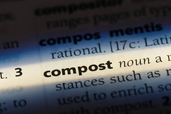 Parola Compost Dizionario Concetto Compost — Foto Stock