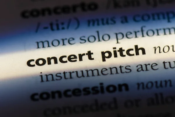 コンサート ピッチ単語を辞書で コンサート ピッチの概念 — ストック写真