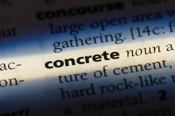 Concrete Word Dictionary Concrete Concept — Stock Photo, Image