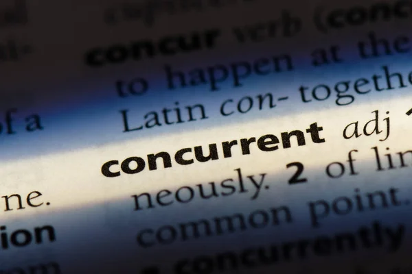 Palabra Concurrente Diccionario Concepto Concurrente —  Fotos de Stock