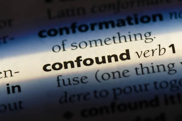 Palavra Confusa Dicionário Conceito Confuso — Fotografia de Stock