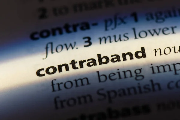 Palabra Contrabando Diccionario Concepto Contrabando — Foto de Stock