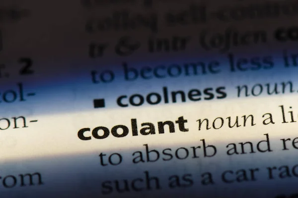 Coolant Word Dictionary Coolant Concept — Stock Photo, Image