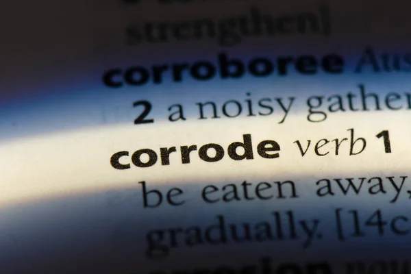 Corrode Word Dictionary Corrode Concept — Stock Photo, Image