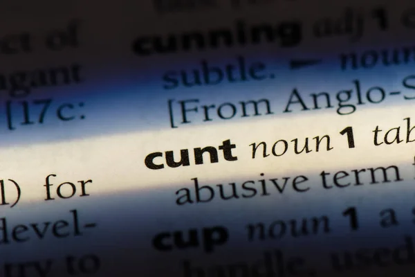 Cunt Word Dictionary Cunt Concept — Zdjęcie stockowe