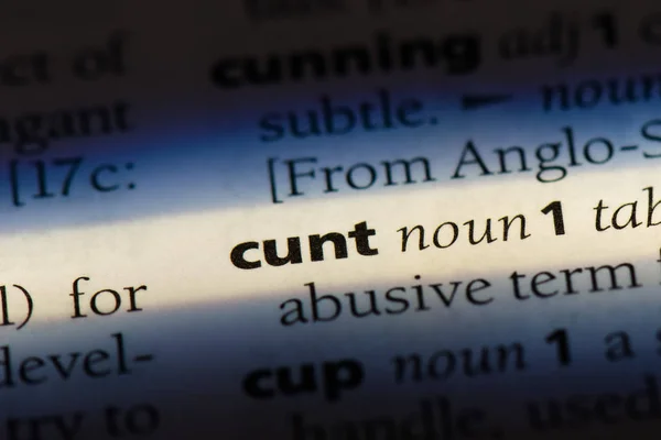 Cunt Word Dictionary Cunt Concept — Stock Photo, Image