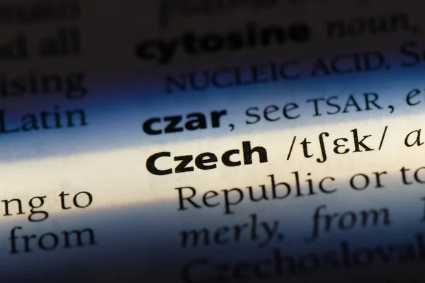 チェコ語辞書 チェコのコンセプト — ストック写真