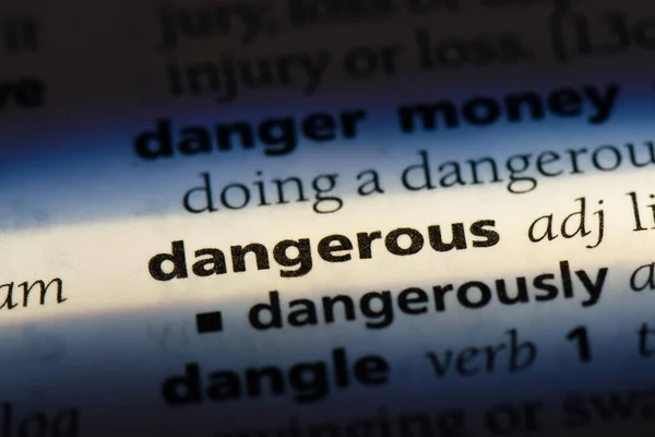 Опасное Слово Словаре Опасное Понятие — стоковое фото
