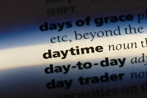 Διάρκεια Της Ημέρας Λέξη Ένα Λεξικό Έννοια Της Ημέρας — Φωτογραφία Αρχείου