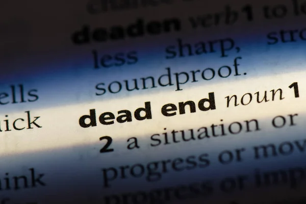 dead end word in a dictionary. dead end concept