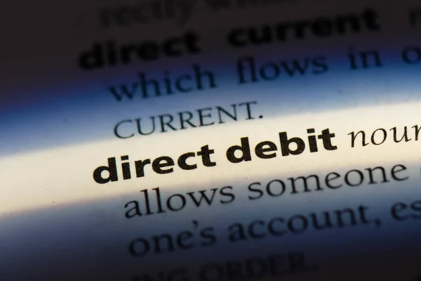 Direct Debit Word Dictionary Direct Debit Concept — Stock Photo, Image