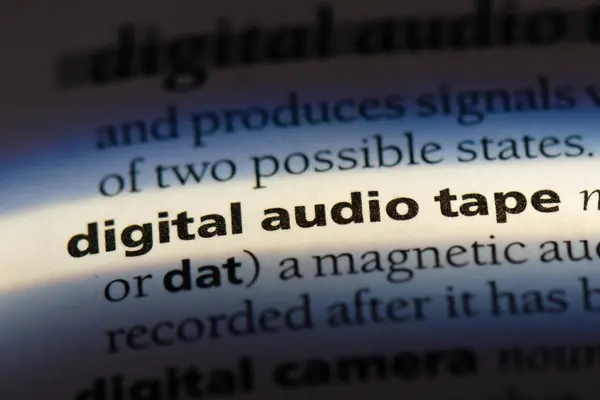 Digital Audio Tape Word Dictionary Digital Audio Tape Concept — Stock Photo, Image