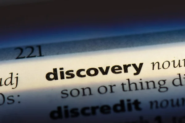 discovery word in a dictionary. discovery concept